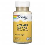 Solaray Vitamin d-3 & k-2 60 vcaps - фото 1