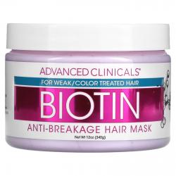 Advanced Clinicals Biotin Hair Mask Маска с биотином против ломкости 355 мл
