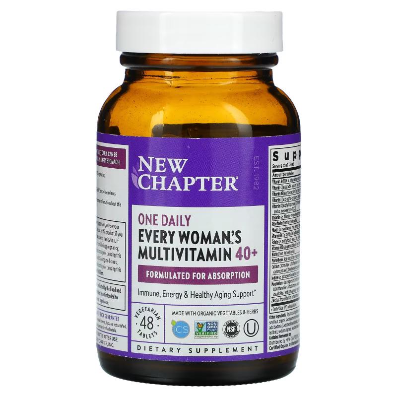 New Chapter One Daily Every Woman's Multivitamin 40+ 48 tablets - фото 1
