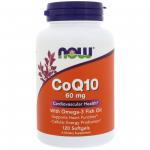 Now Foods CoQ10 60 mg with Omega-3 Fish Oil 120 softgels - фото 1