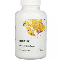 Thorne Research Betaine HCL and Pepsin 225 capsules