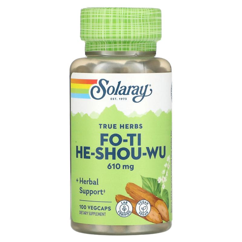 Solaray Fo-Ti he-shou-wu 610 mg 100 vegcaps - фото 1