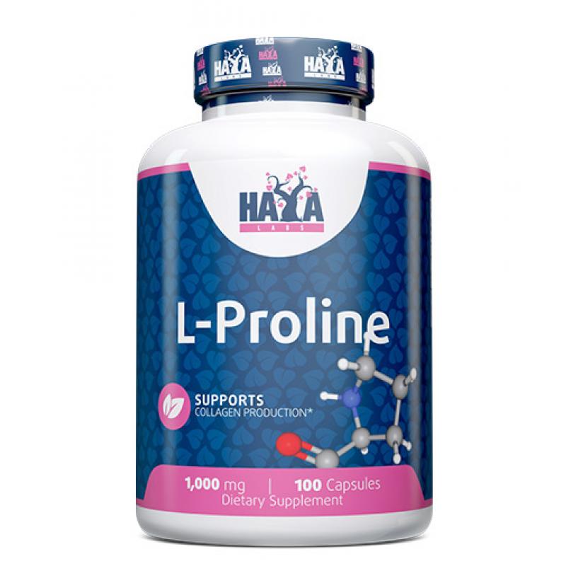 Haya Labs L-Proline 1000 mg 100 capsules - фото 1