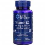 Life Extension Vitamin D3 125 mcg(5.000 IU) with Sea-Iodine 1000 mcg 60 Capsules - фото 1