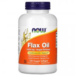 Now Foods Flax Oil 1000 mg 120 Softgels