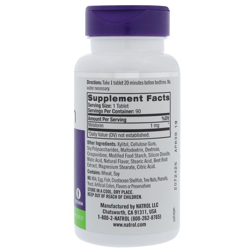 Natrol Melatonin Fast Dissolve Strawberry 1 mg 90 tab - фото 1