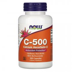 Now Foods C-500 Calcium Ascorbate-C with Bioflavonoids 100 capsules