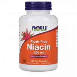 Now Foods Niacin Flush-Free 250 mg 180 capsules