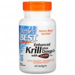Doctor's Best Krill Enhanced plus omega3s with superba krill 60 softgels - фото 1