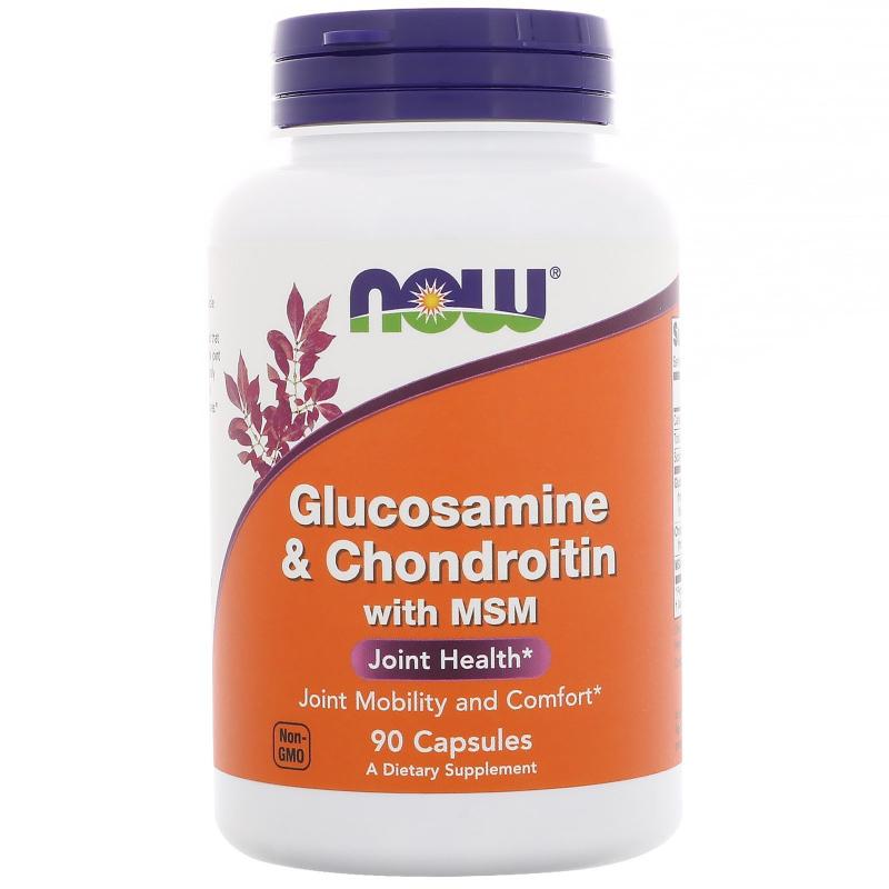 Now Foods Glucosamine & Chondroitine with MSM 90 Capsules - фото 1
