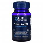 Life Extension Vitamin D3 25 mcg (1.000 IU) 90 Softgels - фото 1