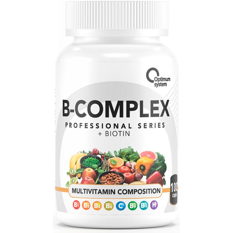 Optimum System Vitamin B - Complex plus Biotin 100 капсул - фото 1