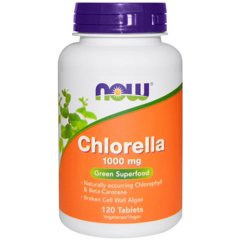 Now Foods Chlorella 1000 mg 120 tablets - фото 1