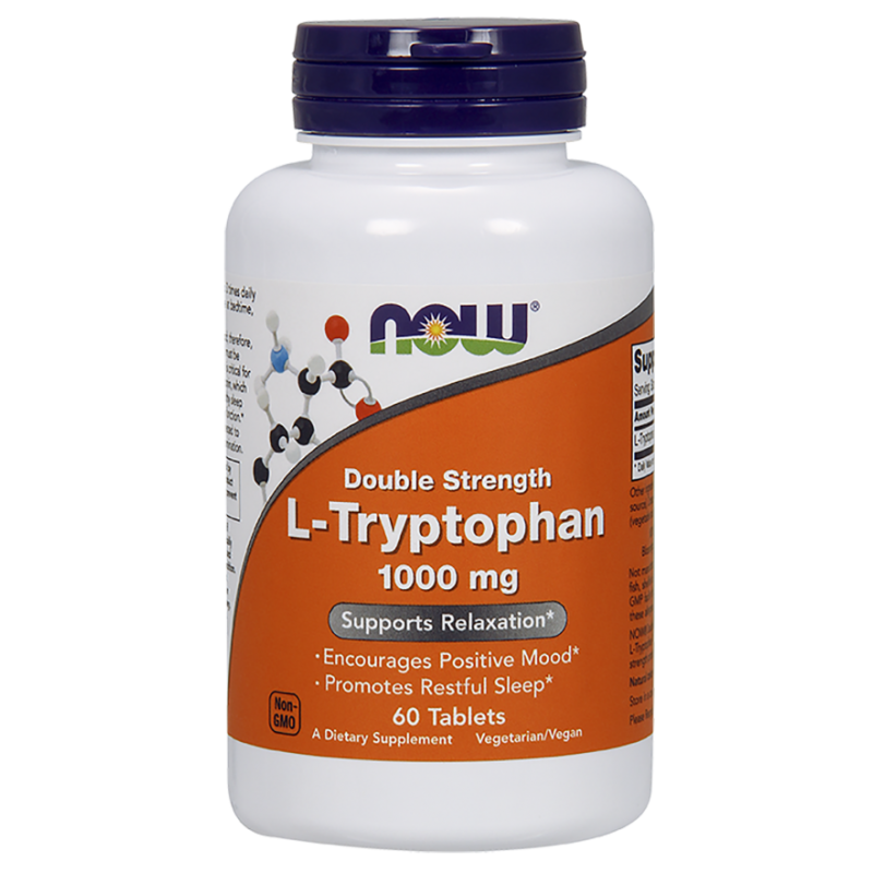 Now Foods L-Tryptophan 1000 mg 60 tablets - фото 1