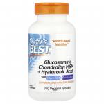 Doctor's Best Glucosamine Chondroitin MSM + Hyaluronic Acid 150 Veggie Caps - фото 1