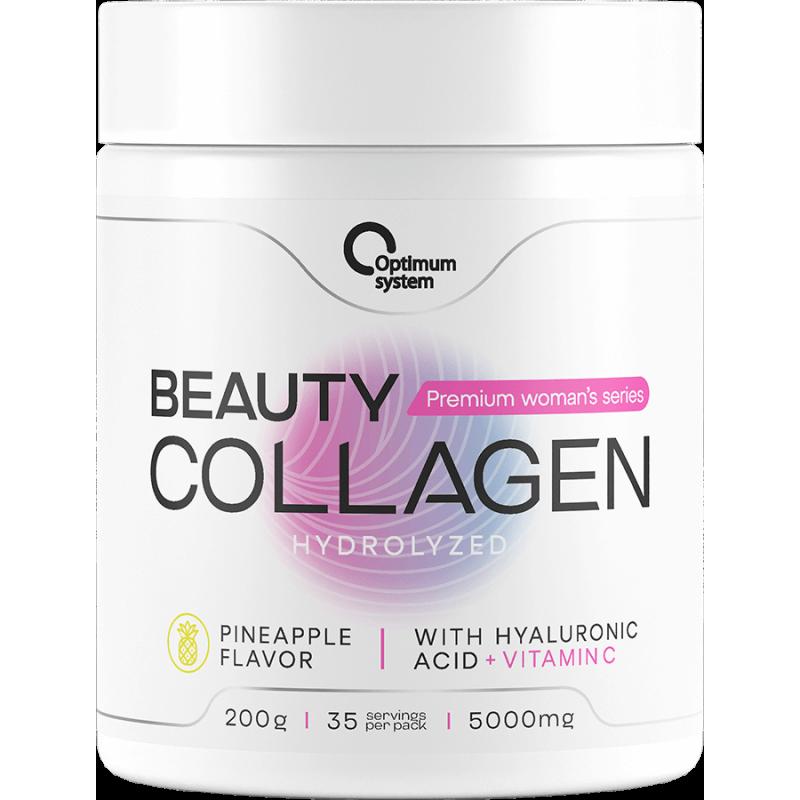 Optimum System Beauty Collagen with Hyaluronic acid 200 гр, ананас - фото 1