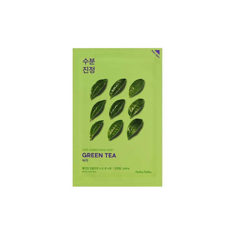 Holika Противовоспалительная тканевая маска зеленый чай Pure Essence Mask Sheet Green Tea - фото 1
