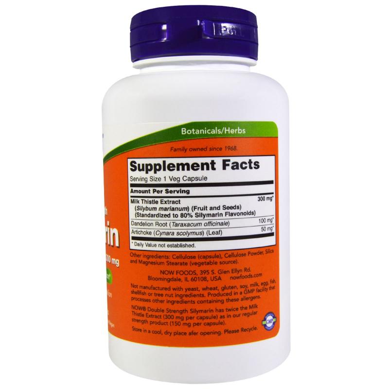 Now Foods Silymarine Doble Strenght 300 mg 100 vcaps - фото 1