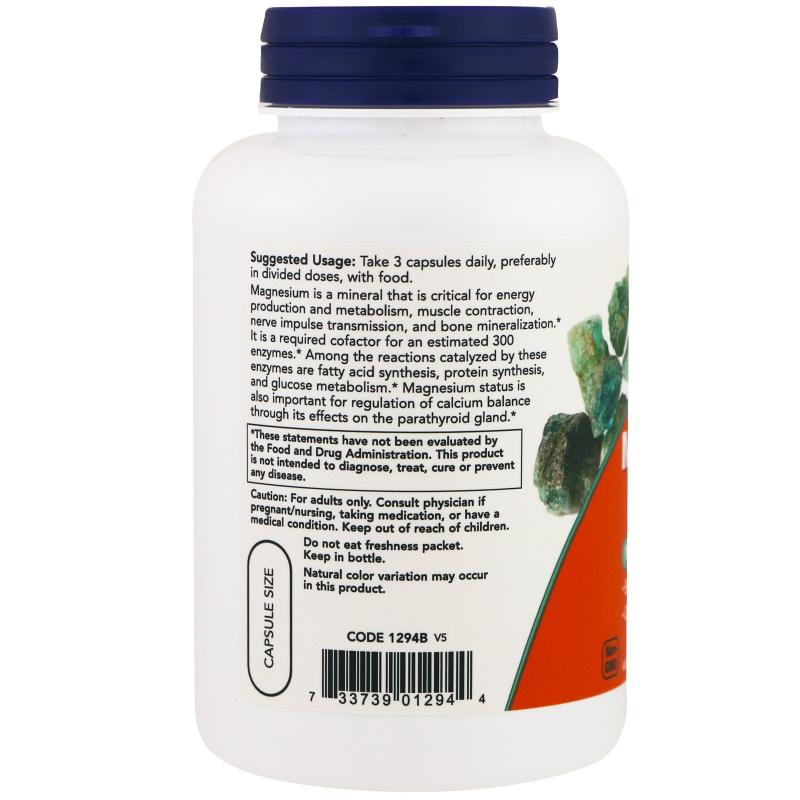 Now Foods Magnesium Citrate 120 vcaps - фото 1
