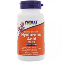 Now Foods Hyaluronic Acid 100 mg with Alpha Lipoic Acid 60 vcaps