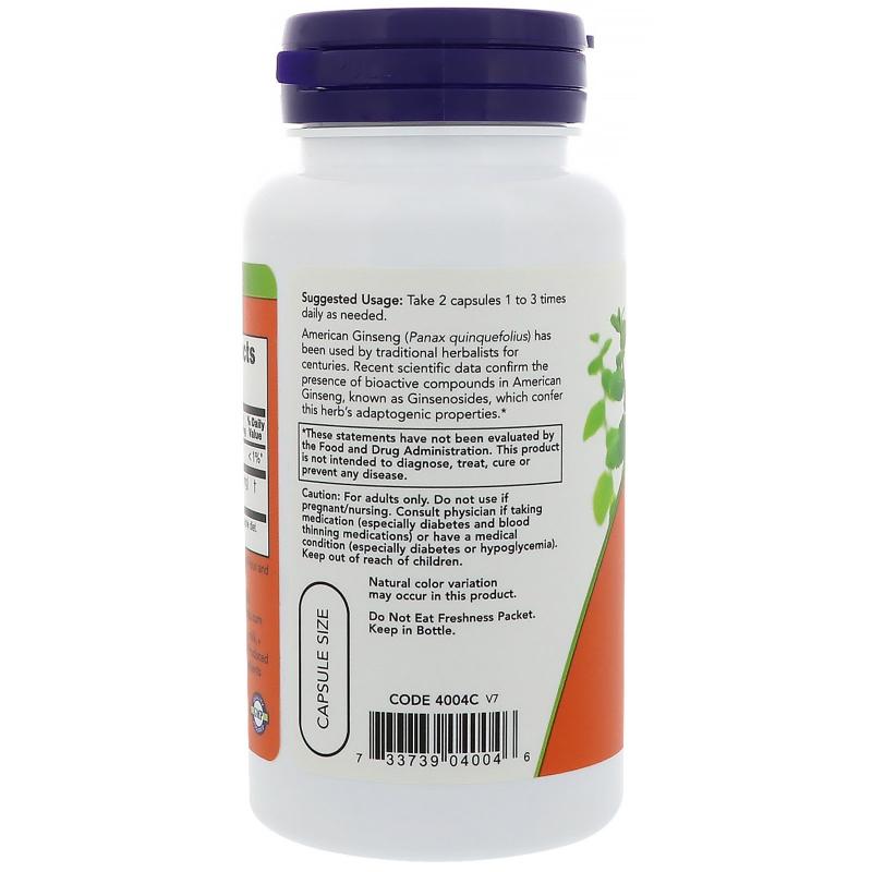 Now Foods American Ginseng 500 mg 100 vcaps - фото 1