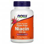 Now Foods Niacin Double Strength Flush-Free 500 mg 90 caps - фото 1