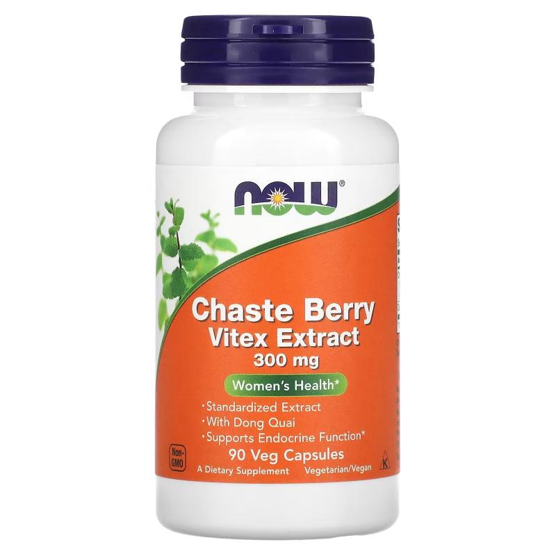 Now Foods Chaste Berry Vitex Extract 300 mg 90 capsules - фото 1