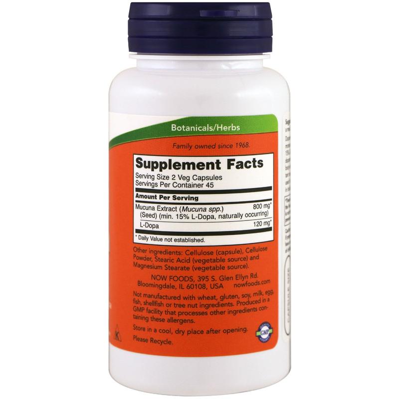 Now Foods Dopa Mucuna 90 Vcapsules - фото 1