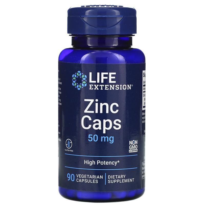 Life Extension Zinc caps 50 mg 90 capsules - фото 1
