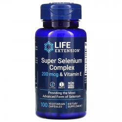 Life Extension Super Selenium Complex 200 mcg and Vitamin E 100 Capsules