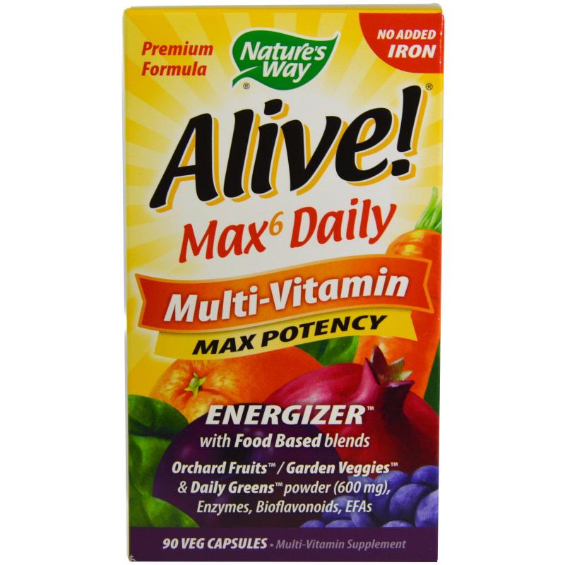 Nature's Way Alive Max6 Daily Multi-Vitamin 90 veg capsules - фото 1