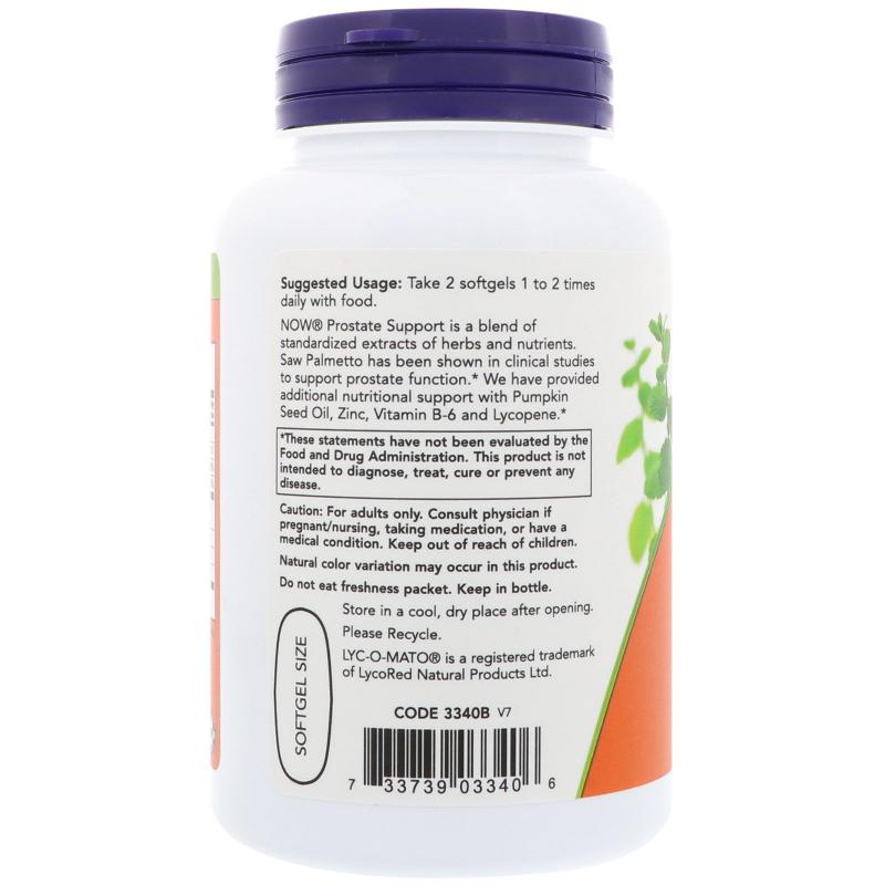 Now Foods Prostate support 90 softgels - фото 1