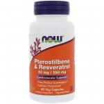 Now Pterostilbene & Resveratrol 50 mg/ 250 mg 60 vcaps - фото 1