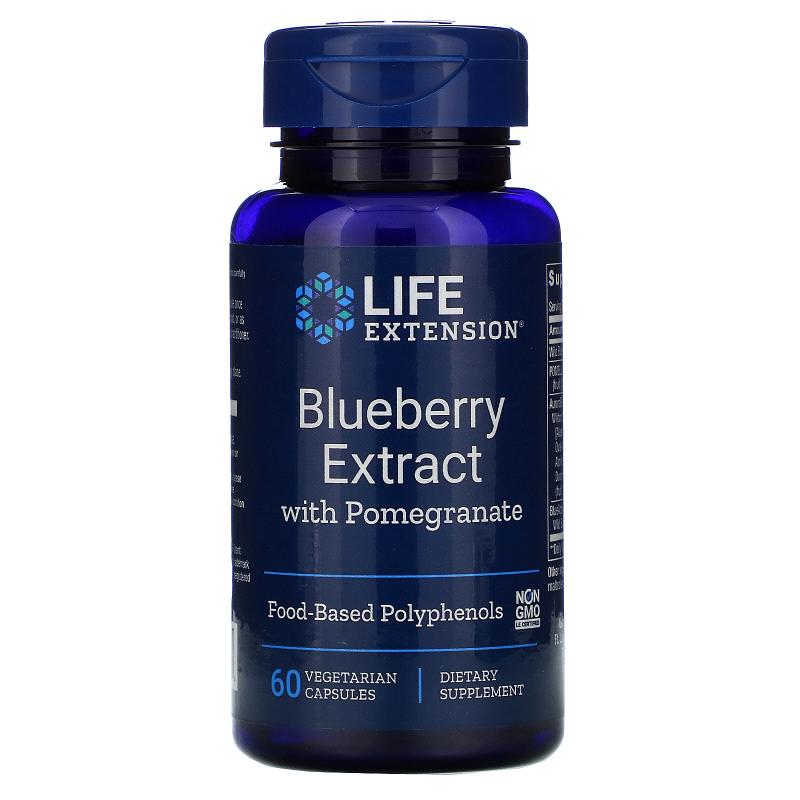 Life Extension Blueberry Extract with Pomegranate 60 VegCapsules - фото 1