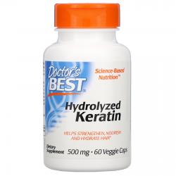 Doctor's Best Hydrolyzed Keratin 500 mg 60 Veggie Caps
