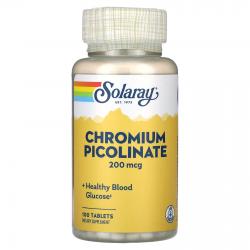Solaray Chromium Picolinate 200 mcg 100 tablets