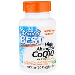 Doctor's Best CoQ10 with BioPerine 400 mg 60 Veggie Caps