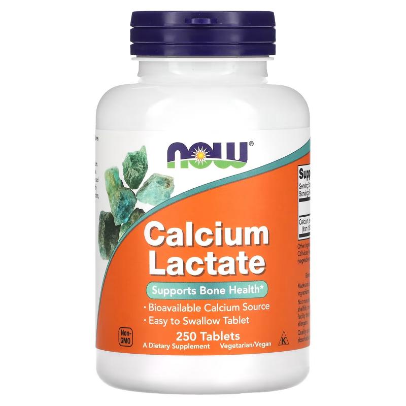 Now Foods Calcium Lactate 250 tablets - фото 1