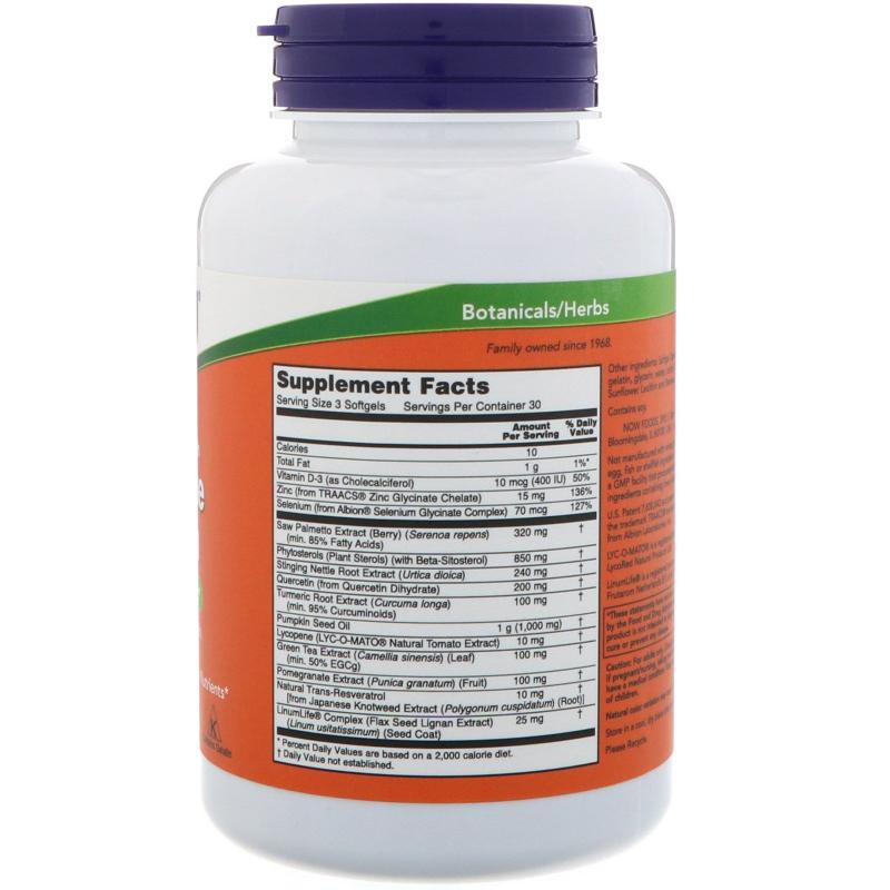 Now Foods Prostate Health 90 Softgels - фото 1