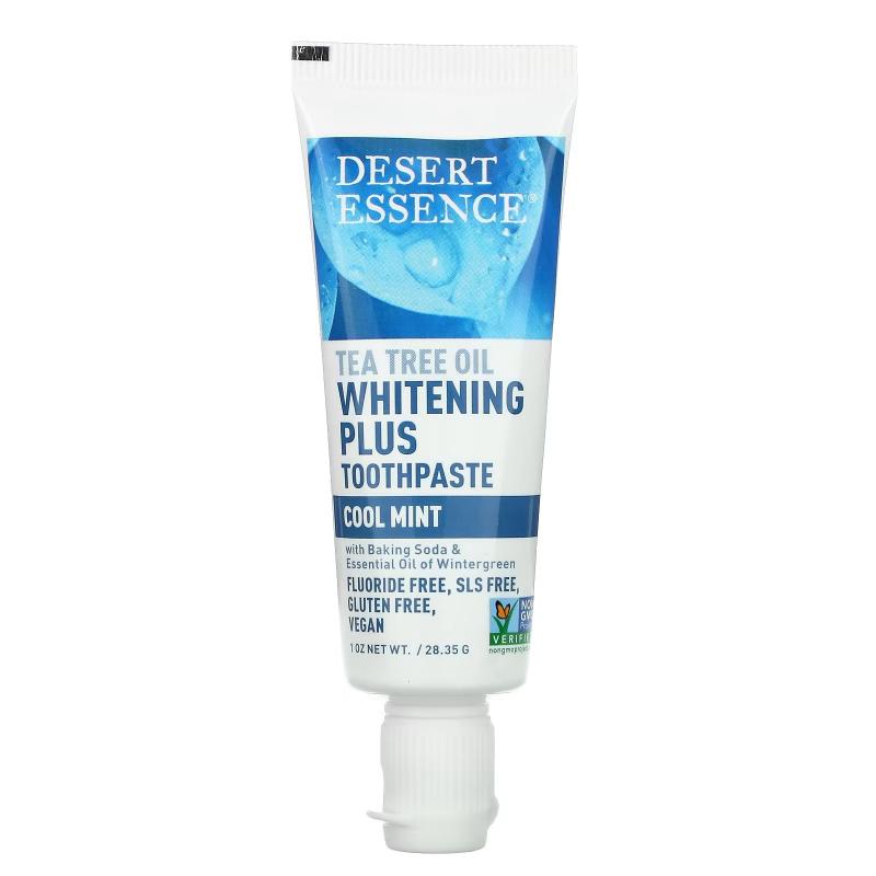 Desert Essence tea tree oil whitening plus toothpaste 28.35 g - фото 1