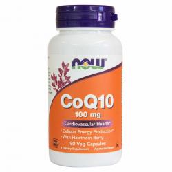 Now Foods CoQ10 100 mg with Hawthorn Berry 90 Vcaps
