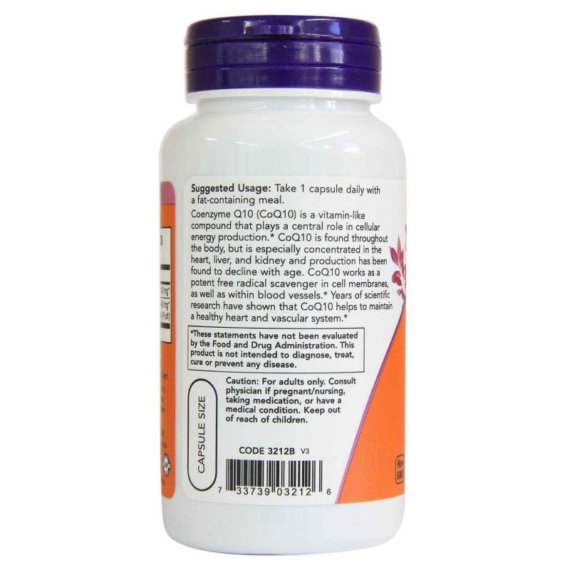 Now Foods CoQ10 100 mg with Hawthorn Berry 90 Vcaps - фото 1