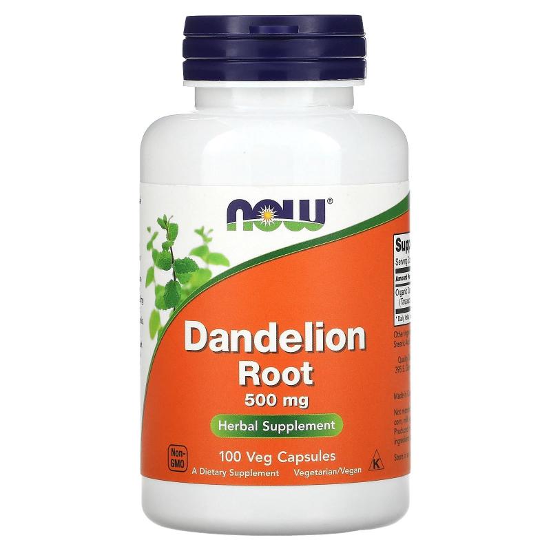 Now Foods Dandelion Root 500 mg 100 Veg Capsules - фото 1