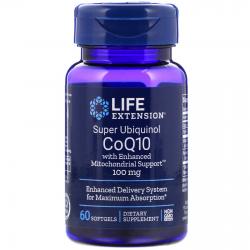 Life Extension Super Ubiquinol CoQ10 with Enhanced Mitochondrial Support 100 mg 60 softgels