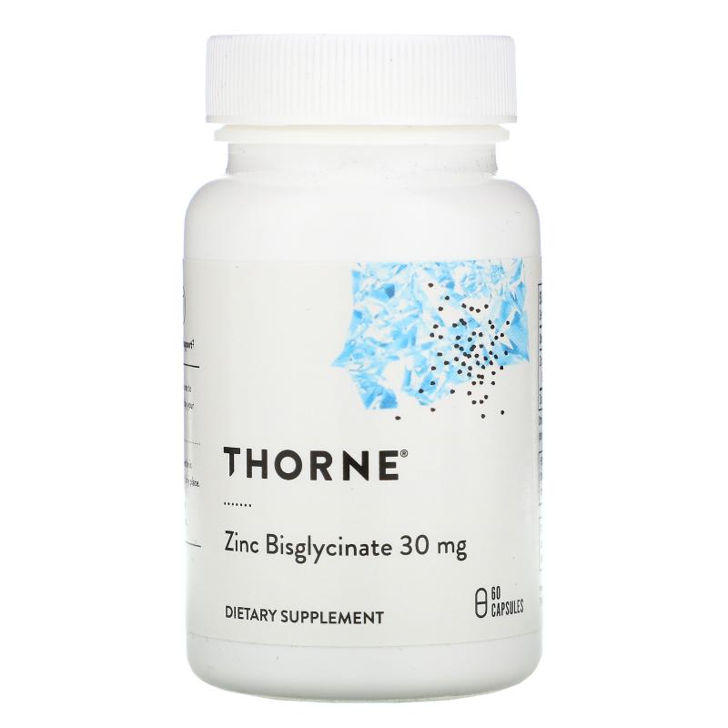 Thorne Research Zinc Bysglycinate 30 mg 60 capsules - фото 1