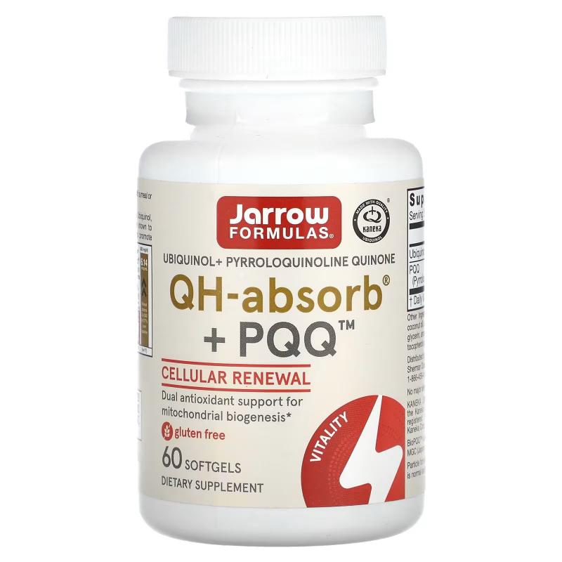 Jarrow Formulas Ubiquinol QH+ PQQ, 60 softgels - фото 1