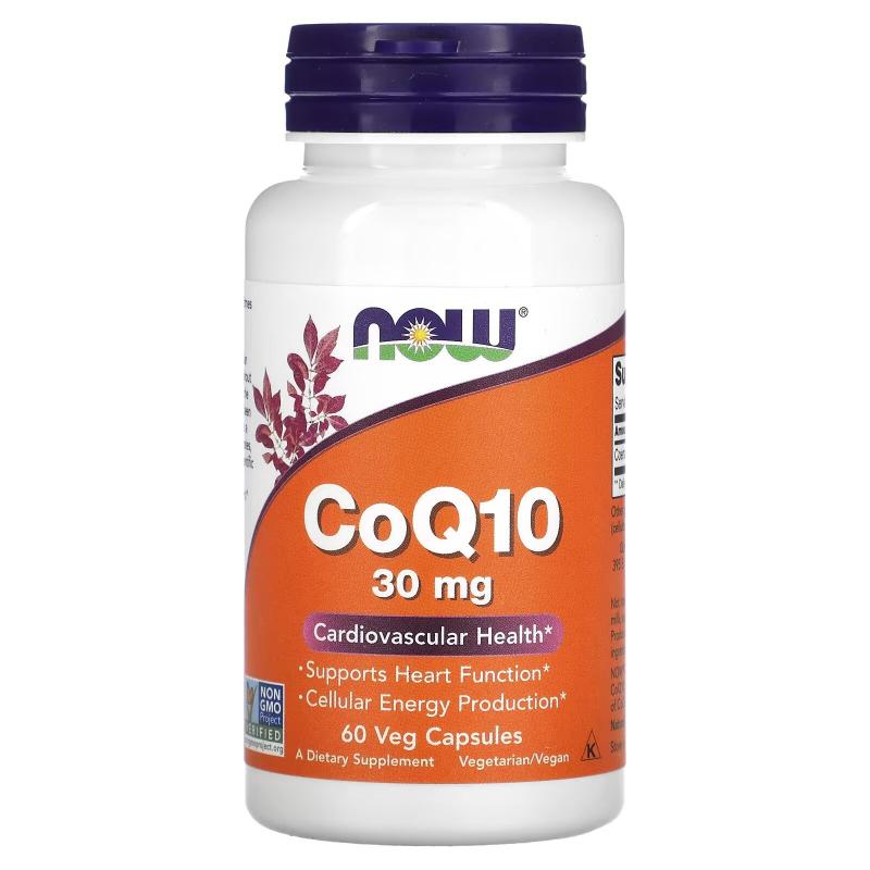 Now Foods CoQ10 30 mg 60 veg capsules - фото 1