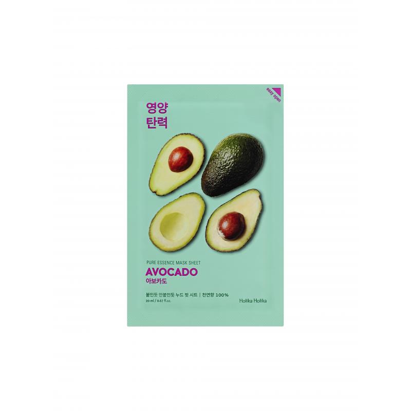 Holika Смягчающая тканевая маска авокадо Pure Essence Mask Sheet Avocado 20 мл - фото 1