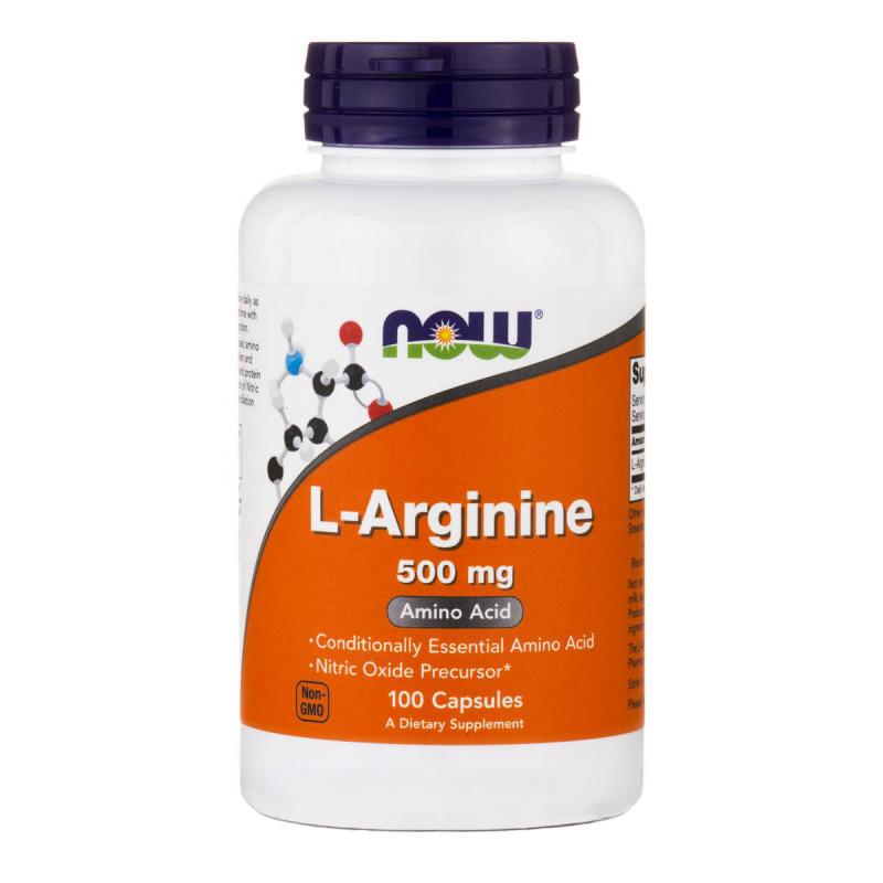 Now Foods l-Arginine 500 mg 100 caps - фото 1