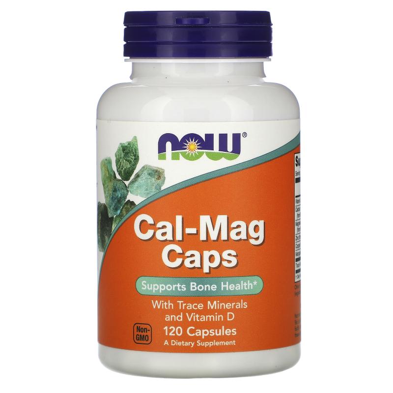 Now Foods Cal-Mag caps with Trace Minerals and Vitamin D 120 capsules - фото 1